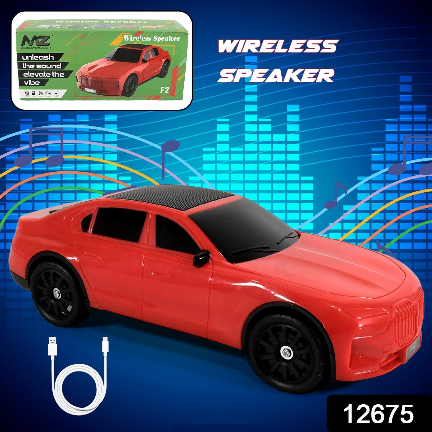 Wireless Bluetooth Speaker Portable Car Shape Music Speaker Support Bluetooth, TF Card, USB, Fm Radio Function Unique Shape Car Speaker Wireless Bluetooth Speaker Portable Car Shape Music Speaker Support Bluetooth, TF Card, USB, Fm Radio Function Unique Shape Car Speaker